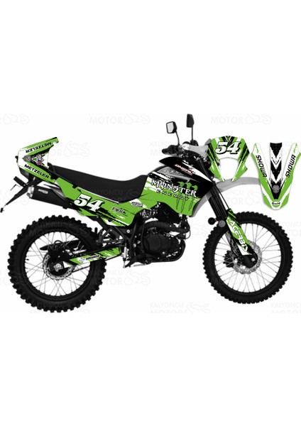 Mondial X-Treme Max 150 Monster Energy Design Sticker Set