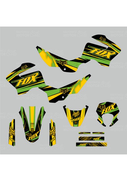 Mondial X-Treme Max 150 Fox Design Sticker Set Sarı-Yeşil fiyatları
