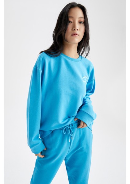 Regular Fit Bisiklet Yaka Sweatshirt X0133AZ22SP fırsatları