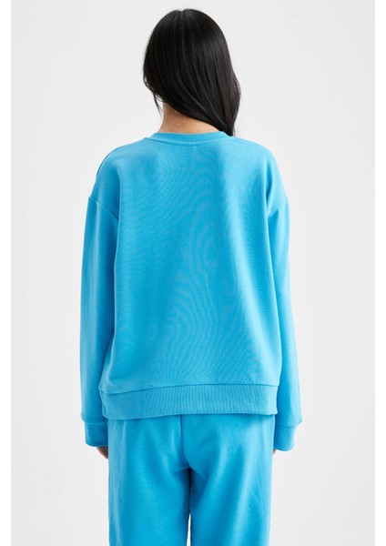 Regular Fit Bisiklet Yaka Sweatshirt X0133AZ22SP