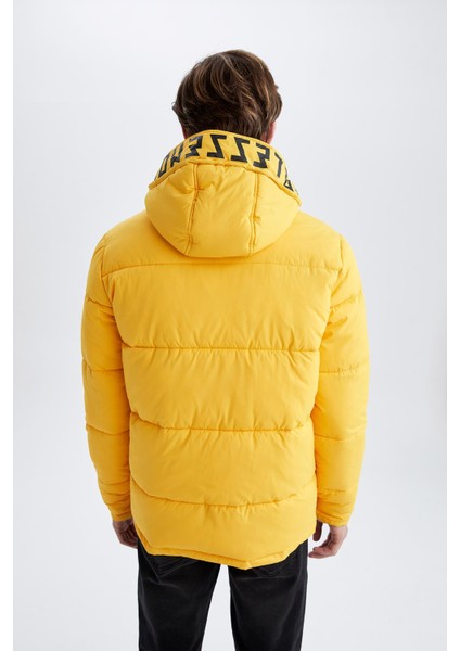 Regular Fit Dik Yaka Su itici Isı Yalıtımlı Warmtech Şişme Mont X2494AZ22WN