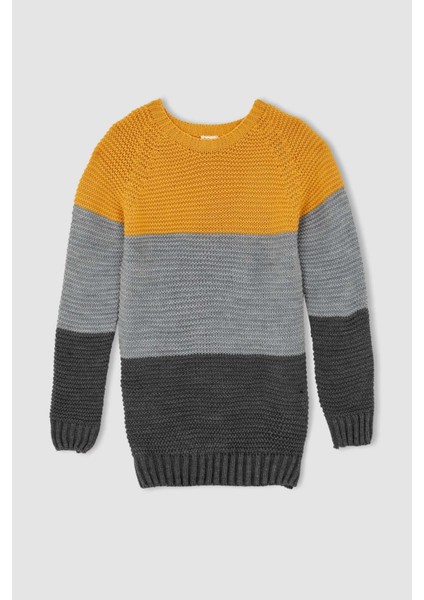 Erkek Çocuk Regular Fit Bisiklet Yaka Kazak R3179A622AU