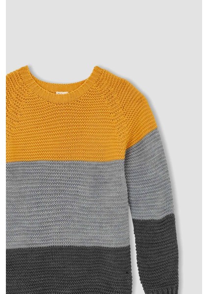 Erkek Çocuk Regular Fit Bisiklet Yaka Kazak R3179A622AU