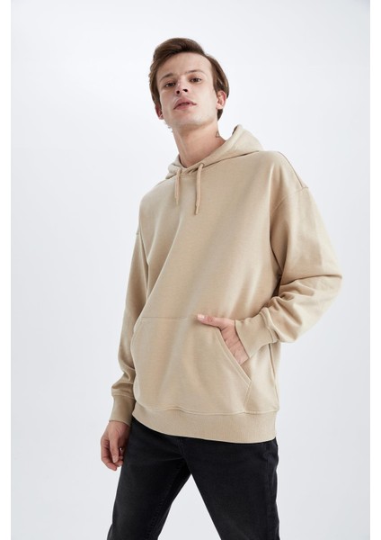 Oversize Fit Kapüşonlu Sweatshirt X8287AZ22AU