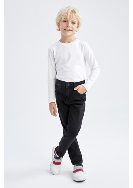 Erkek Çocuk Polar Astarlı Jean Pantolon X8855A622AU