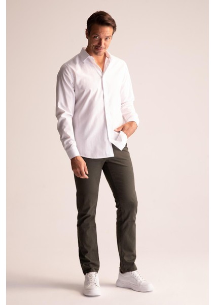 Regular Fit Chino Kanvas Pantolon U6627AZ22AU fırsatları