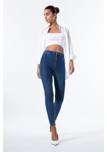 Super Skinny Jegging Fit Yüksek Bel Jean Pantolon Y7204AZ22AU