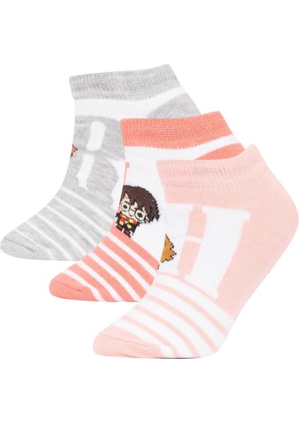 Kız Çocuk Harry Potter 3'lü Pamuklu Patik Çorap Z9250A6NS