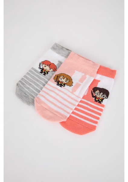 Kız Çocuk Harry Potter 3'lü Pamuklu Patik Çorap Z9250A6NS indirimleri