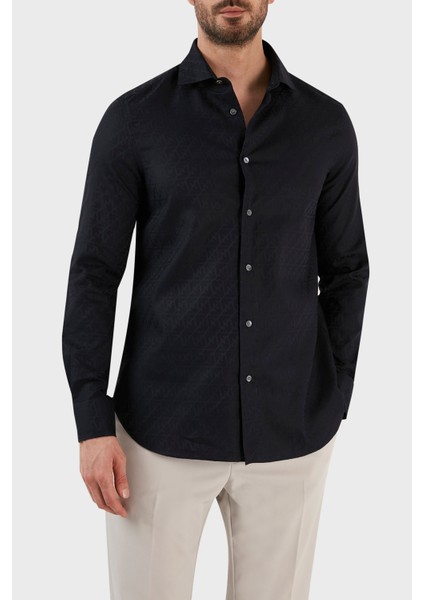 Desenli % 100 Pamuk Regular Fit Uzun Kol Gömlek Erkek Gömlek 3R1C86 1K0DZ F9A8