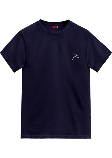 Erkek %100 Pamuk T-Shirt Agnıtıo Lacivert