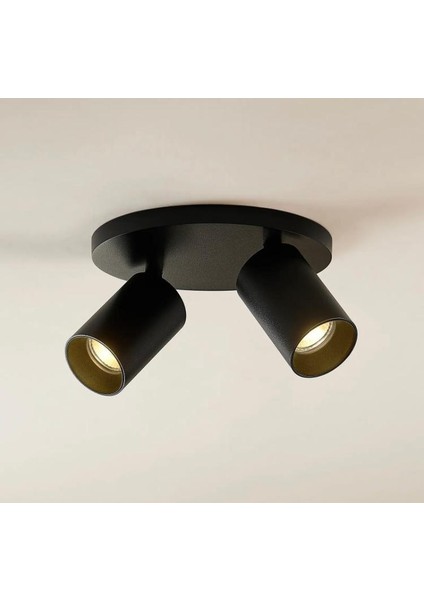Retro Metal 2 Li Hareketli Spot LED Avize Beyaz LED Ampullü
