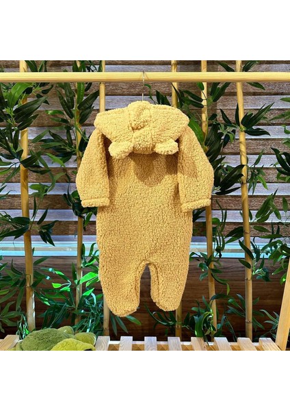 Peluş Polar Bebek Tulum Wellsoft Ayı Kahverengi