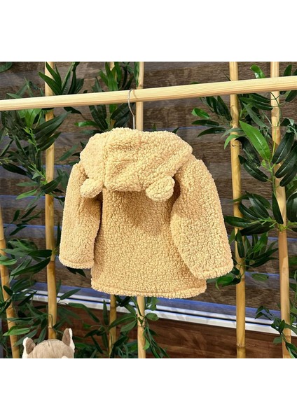 Peluş Polar Bebek Kapşonlu Fermuarlı Hırka Wellsoft Kahverengi fiyatları