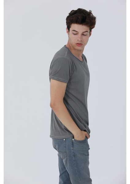 Dirty Oil Rahat Fit Tshirt 5001-G indirimleri