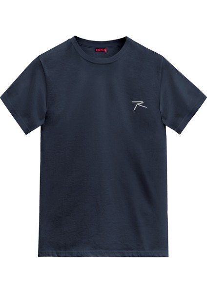 Erkek %100 Pamuk T-Shirt Agnıtıo Petrol