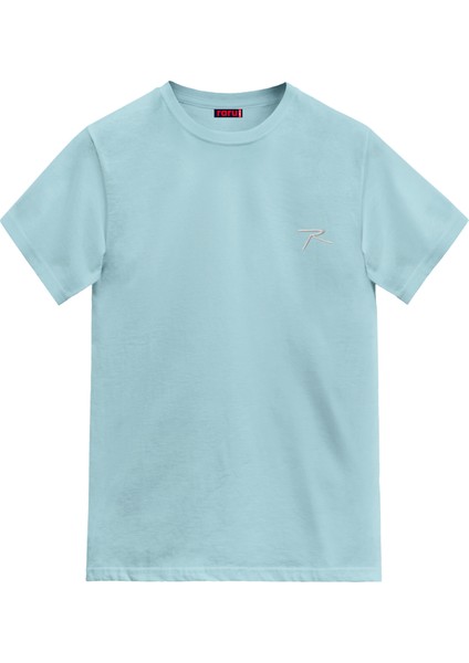 Erkek %100 Pamuk T-Shirt Agnıtıo Mavi