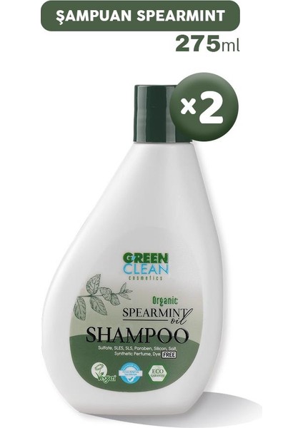 Green Clean Şampuan Spearmint 275 ml x 2