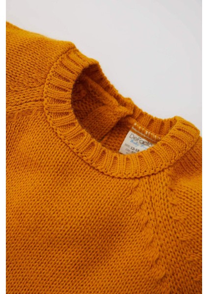 Erkek Bebek Regular Fit Bisiklet Yaka Kazak X5296A222AU
