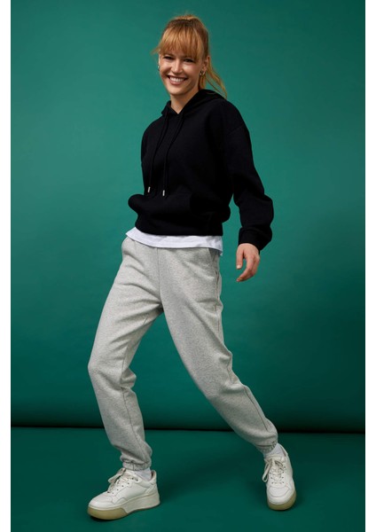 Beli Bağcıklı Cepli Relax Fit İçi Yumuşak Tüylü Jogger Eşofman Altı W1505AZ21WN fiyatları