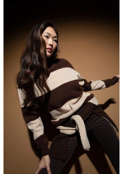 Regular Fit Bisiklet Yaka Kazak X7885AZ22WN modelleri