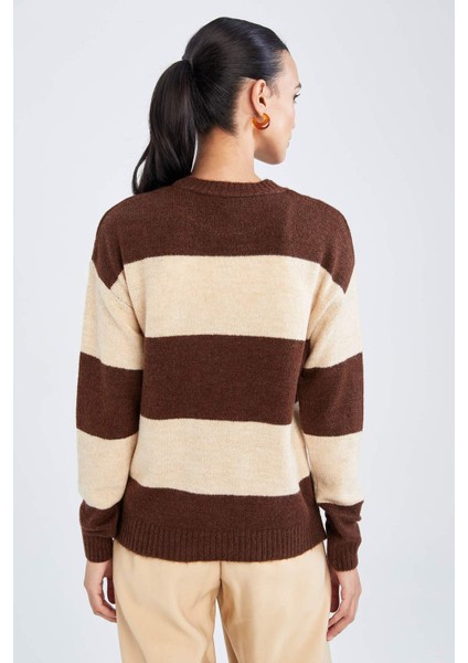 Regular Fit Bisiklet Yaka Kazak X7885AZ22WN