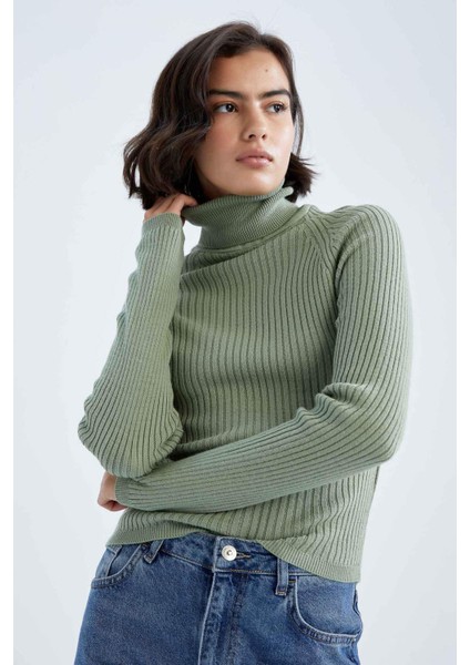 Slim Fit Balıkçı Yaka KAZAK X7912AZ22WN