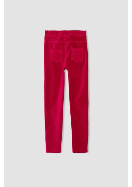 Kız Çocuk Bilek Boy Kadife Tayt H6991A622AU