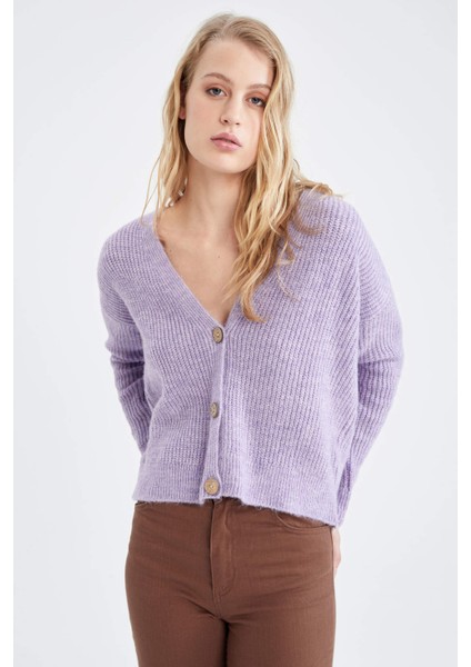 V Yaka Düğmeli Triko Hırka R1262AZ21AU fırsatları