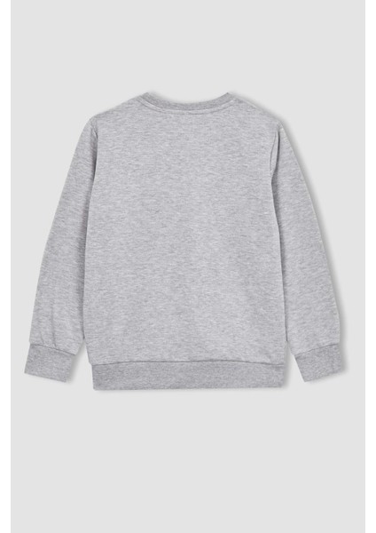 Erkek Çocuk Batman Bisiklet Yaka Sweatshirt Y4439A622WN