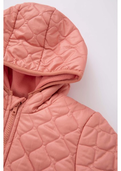 Kız Bebek Kapüşonlu Polar Astarlı Mont Y7626A222AU