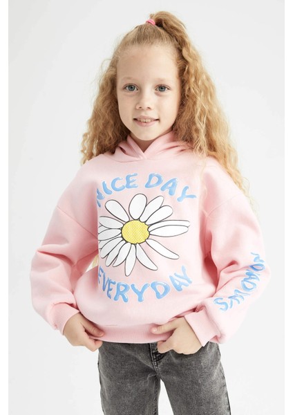 Kız Çocuk Kapüşonlu İçi Yumuşak Tüylü Sweatshirt Y3756A622AU fırsatları