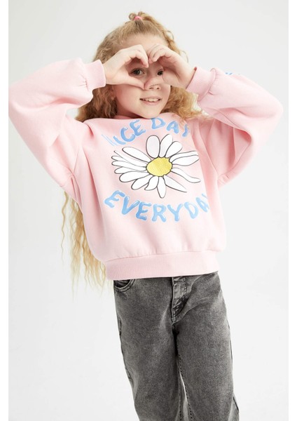 Kız Çocuk Kapüşonlu İçi Yumuşak Tüylü Sweatshirt Y3756A622AU indirimleri