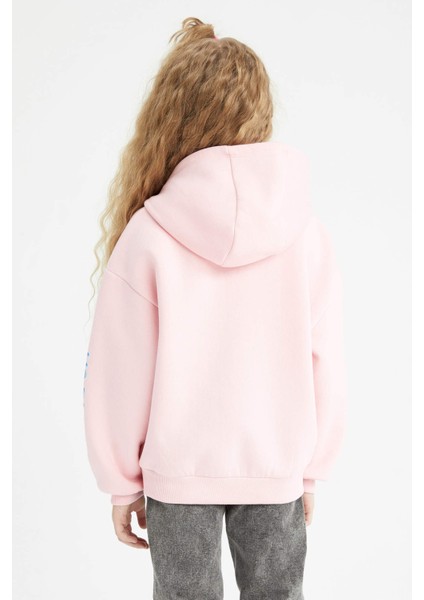 Kız Çocuk Kapüşonlu İçi Yumuşak Tüylü Sweatshirt Y3756A622AU