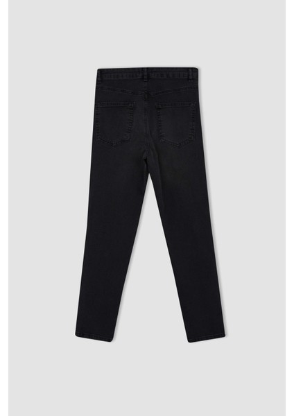 Vintage Slim Fit Yüksek Bel Jean Pantolon Y4668AZ22AU