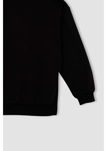 Oversize Fit Bisiklet Yaka Sweatshirt Y1346AZ22WN