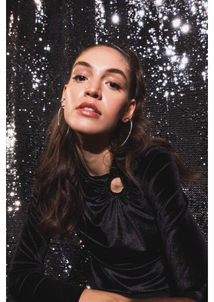 Fitted Bisiklet Yaka Uzun Kollu Tişört Z3000AZ22WN