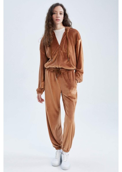 Regular Fit Basic Kadife Eşofman Altı Z9149AZ22WN