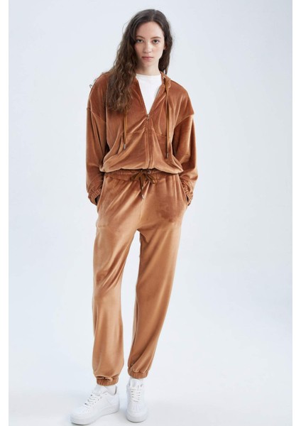 Regular Fit Basic Kadife Eşofman Altı Z9149AZ22WN