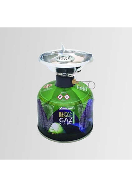 Siboplu Rüzgarlıklı Kamp Ocak 230 Gram Tüplü Set