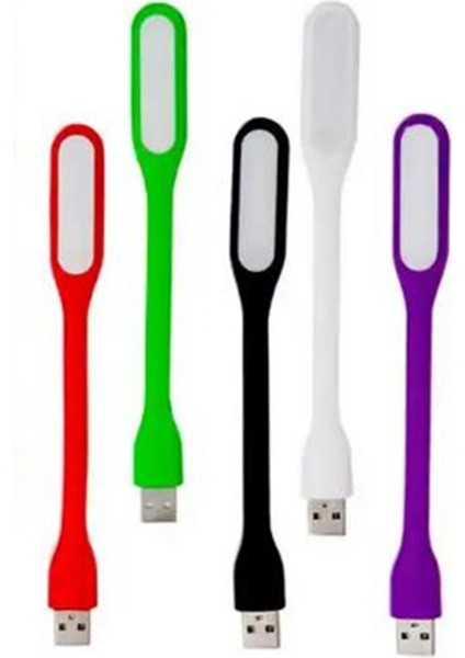 5li Çok Renkli Esnek Taşınabilir USB Kitap Okuma Aydınlatma Ledi Gece Lambası Leptop-Notebook Uyumlu