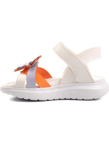 Ayakmod Şng 8010-P Beyaz-Turuncu Kız Çocuk Sandalet fiyatları
