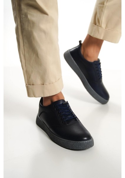 Hakiki Deri 1326-LCV Lacivert Erkek Spor Ayakkabı & Sneaker