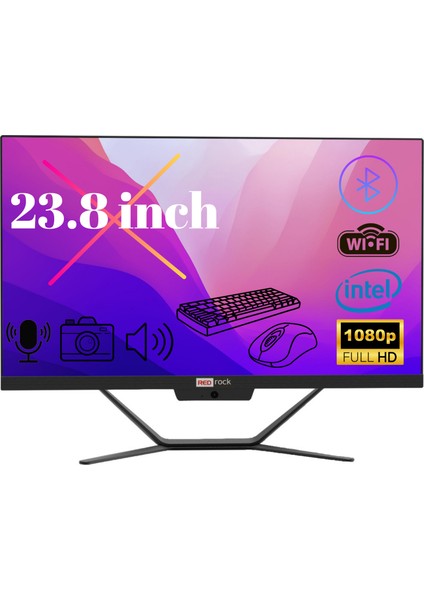 Aıo I7-11700,8GB,512GB Nvme,23,8"inç All In One Pc 1920*1080 Full Hd Kablosuz (Klavye&mouse)