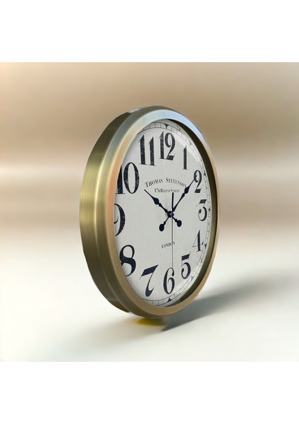 Eskitme Metal Çerçeveli Salon Ofis Otel Duvar Saati 52 cm A40 modelleri