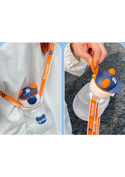 Student Outdoor Portatif Plastik Su Şişesi 650ML Pipetli ve Taşıyıcılı (Yurt Dışından) fırsatları