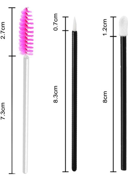 150X Tek Kullanımlık Dudak Eyeliner Kirpik Maskara Fırçalar Makyaj Araçları Bir (Yurt Dışından)