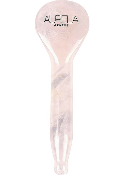 Aurelia Spoon gua sha - Rose Quartz - Kaşık Şekilli gua sha Taşı - Pembe Kuvars