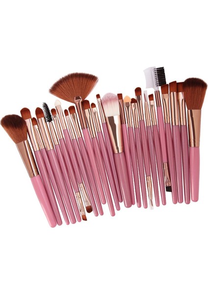 25X Makyaj Fırçalar Set Allık Buffpert Karıştırma Maskara Fırça Tarak Kahve (Yurt Dışından)