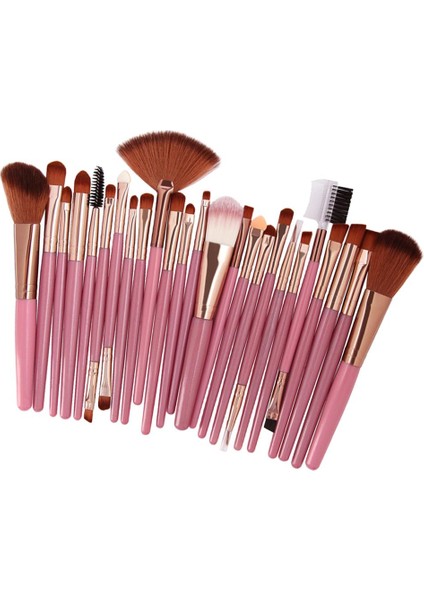 25X Makyaj Fırçalar Set Allık Buffpert Karıştırma Maskara Fırça Tarak Kahve (Yurt Dışından)